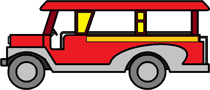 Jeepney Drawing Clip Art Transprent Png Free - Easy Drawing Of Jeepney Transparent Png (895x384), Png Download