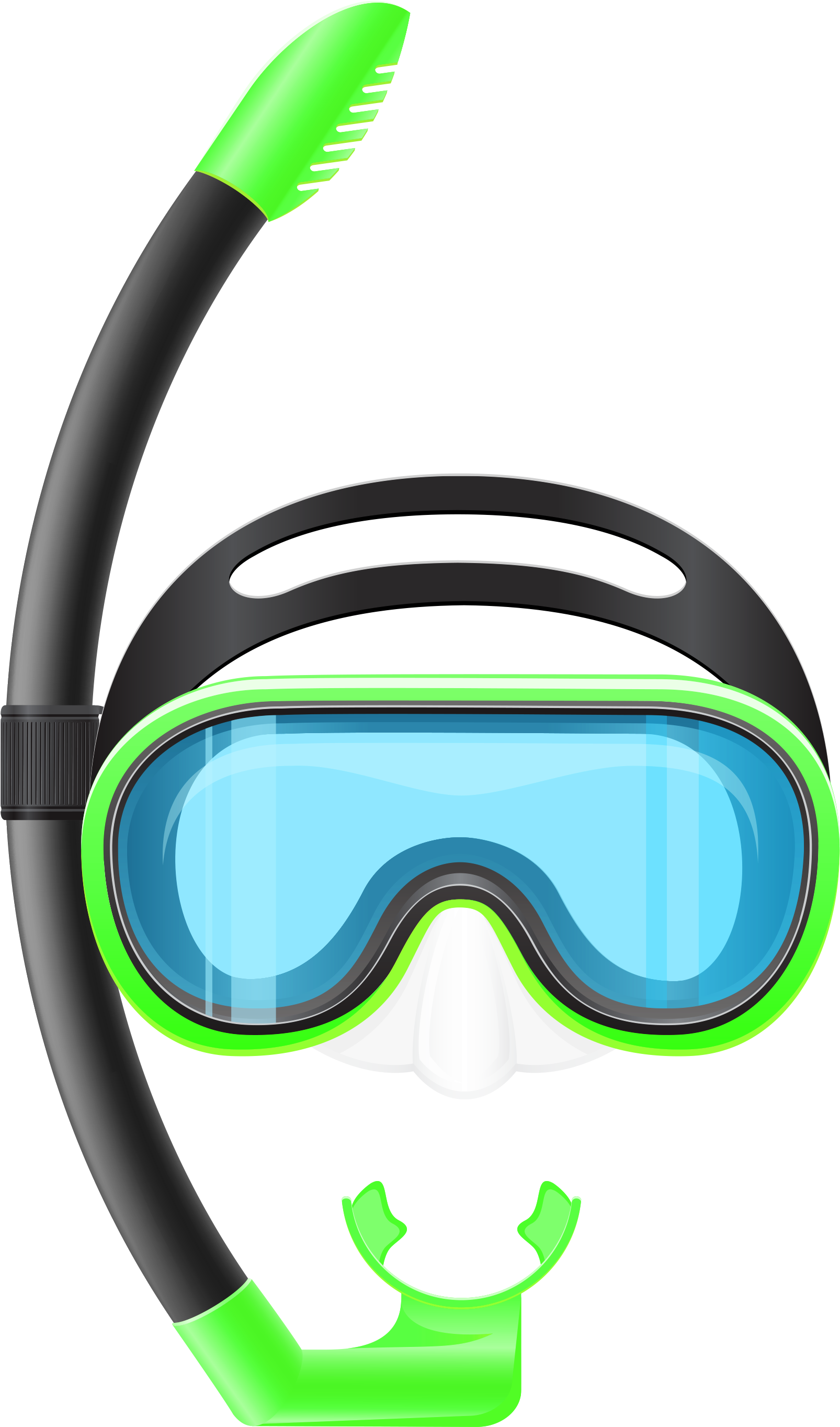 Glasses Clipart Clear Glass - Snorkel Mask Clipart - Png Download (2123x2976), Png Download