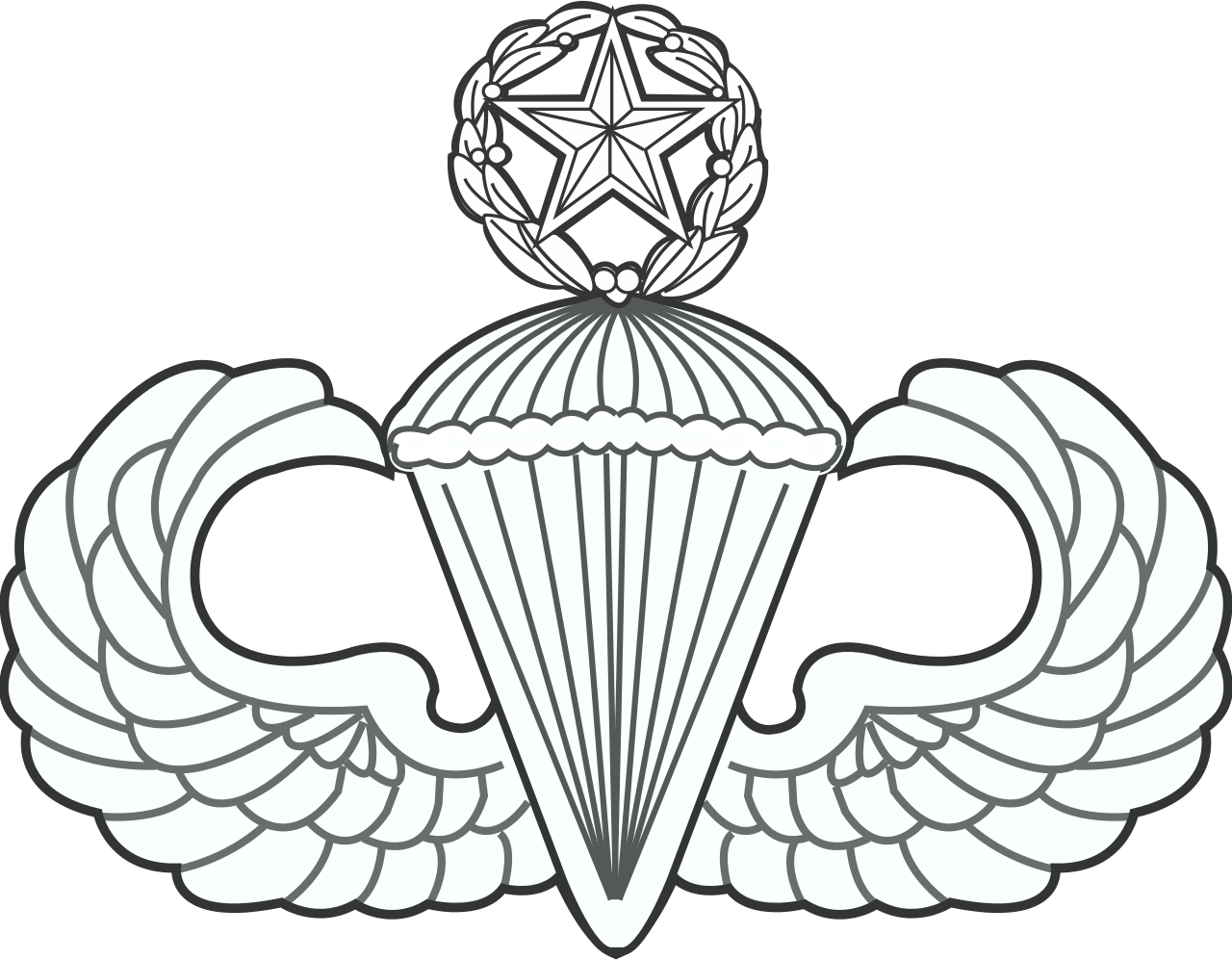 Master Parachutist Badge - National Airborne Day August 16 Clipart (1280x997), Png Download
