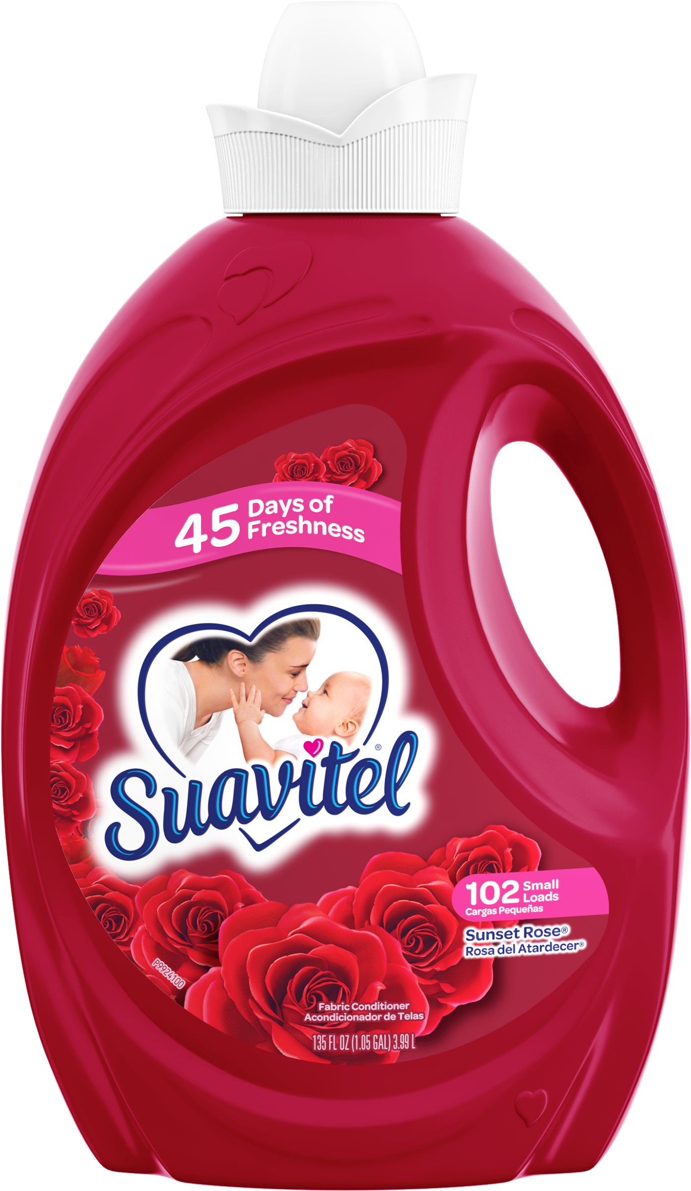 Suavitel Fabric Softener, Sunset Rose, 135 Oz - Rose Fabric Softener Clipart (2500x2500), Png Download