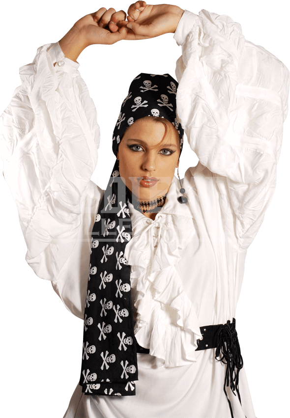 Pirate Skull Large Scarf , Png Download - Pirate Scarf Clipart (590x851), Png Download