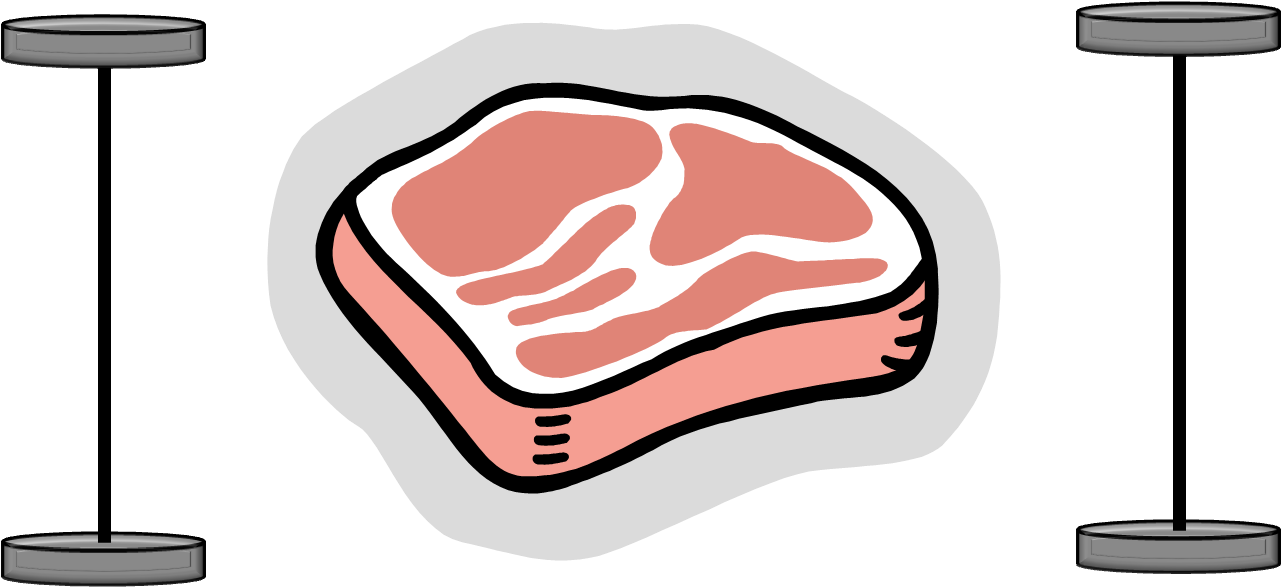 Meat Clipart Chip Free Collection - Fish And Meat Cartoon - Png Download (1284x602), Png Download