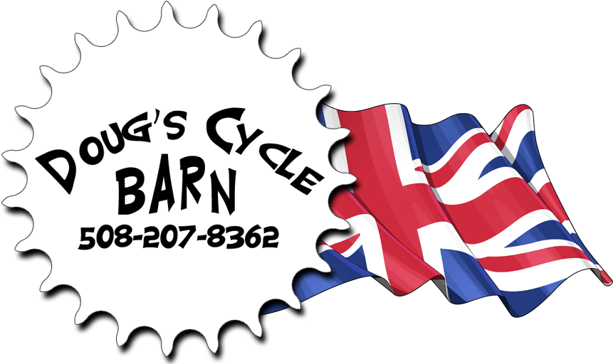 Doug's Cycle Barn, Classic British Motorcycle Restoration, - England Flag Waving Vector Clipart (877x520), Png Download