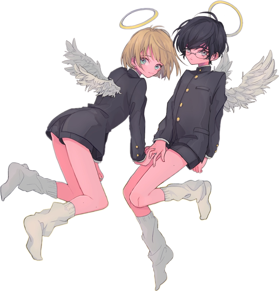 #angels #1004 #anime #boys #cute #kawaii #manga #japan - Cartoon Clipart (890x929), Png Download