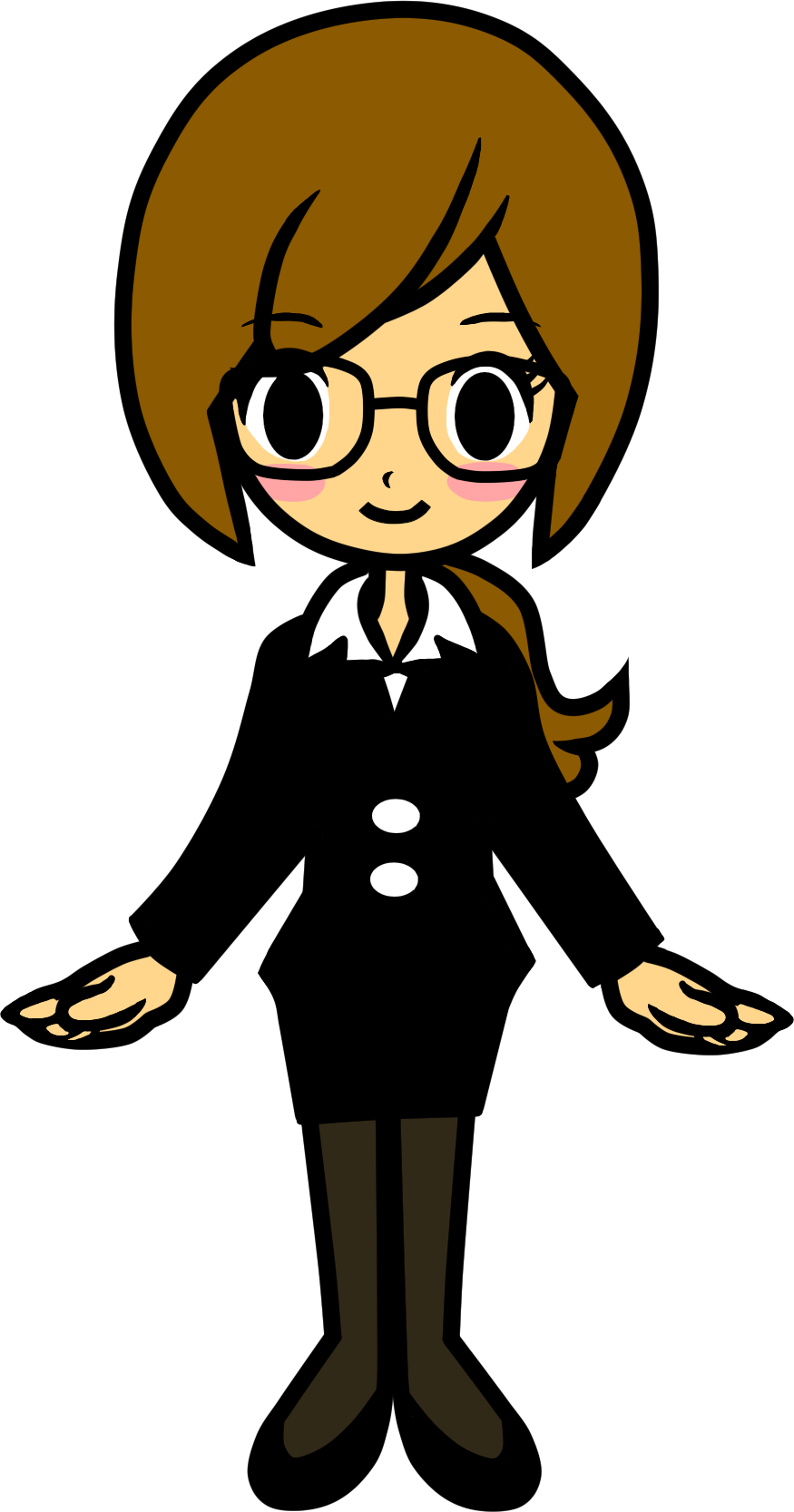 View Chibi Assistant , - Rhythm Heaven Mc Adore Clipart (875x1666), Png Download