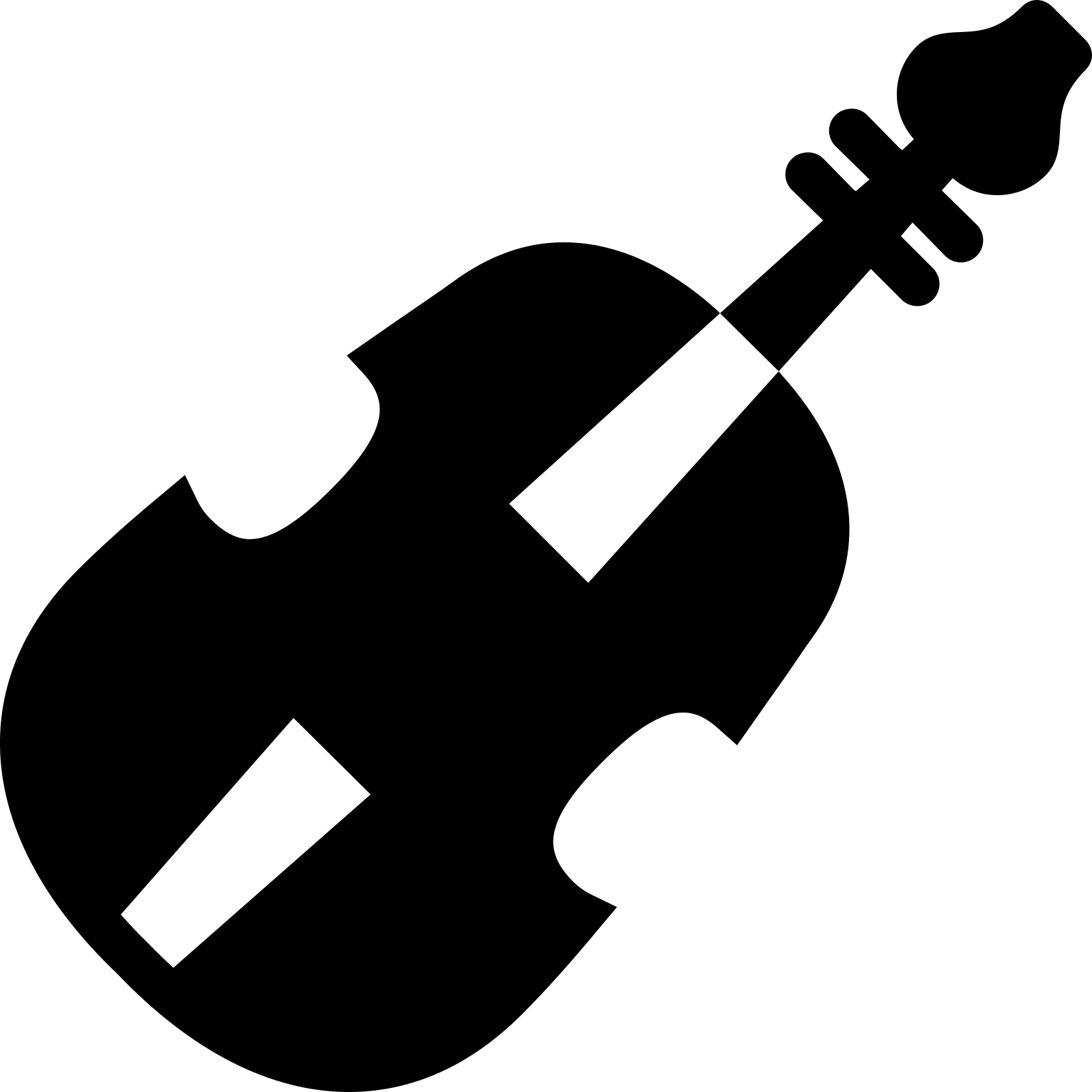 Violin Clip Art Image Black And White - Rock Music Icon - Png Download (1600x1600), Png Download