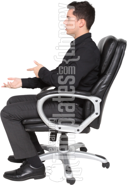Explaining, Talking, Gesturing, Communication, Conversation, - Sitting Clipart (494x720), Png Download