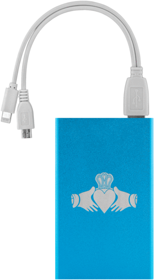 Irish Claddagh Power Bank - Battery Charger Clipart (600x600), Png Download