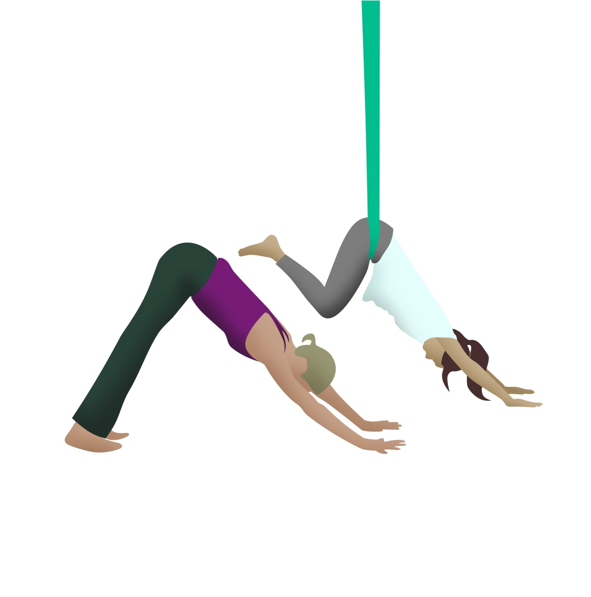 Aerial Yoga Pose Png Hd Quality - Aerial Yoga Png Clipart (1200x1200), Png Download