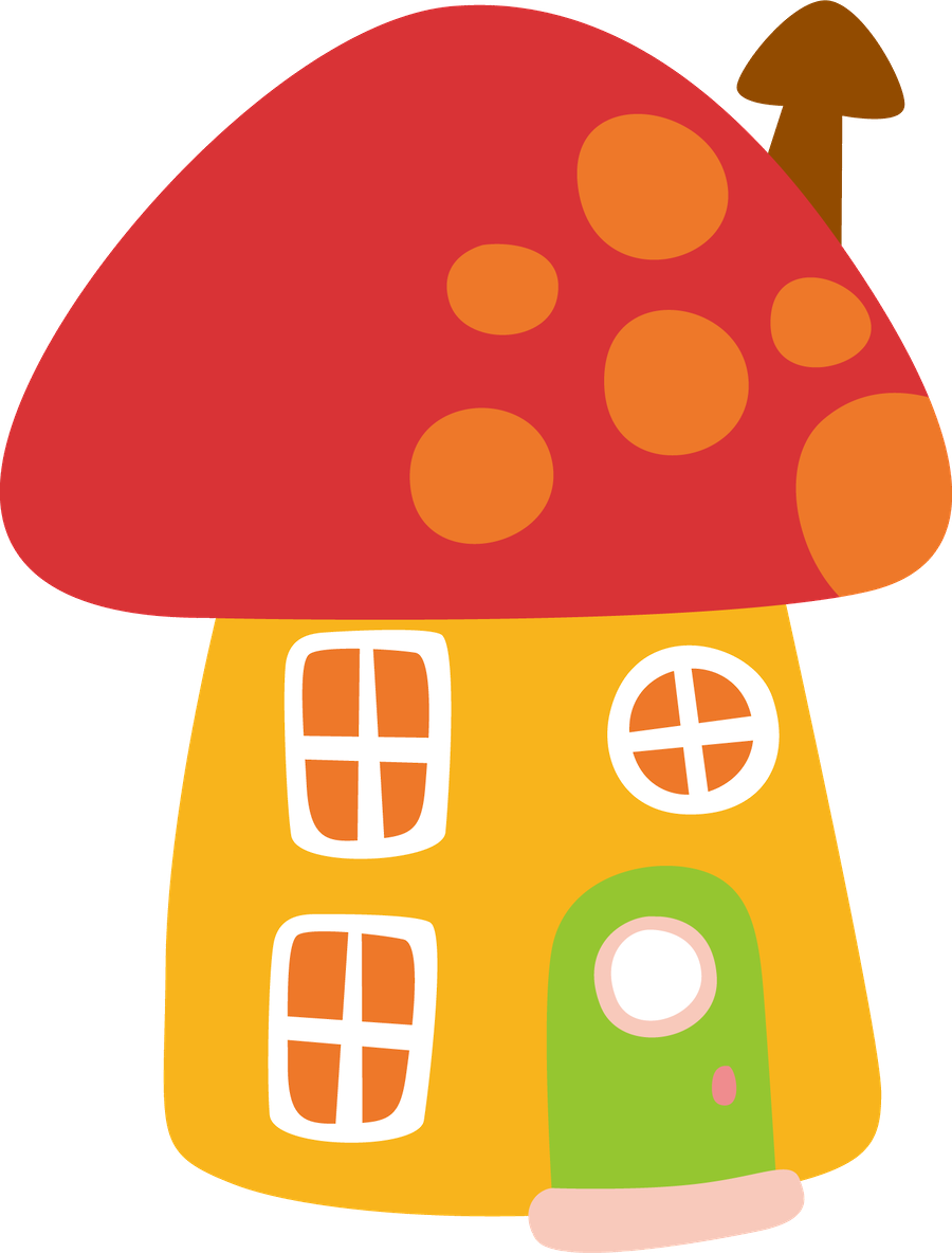 Gnome Clipart Red Mushroom - Mushroom Houses Clipart - Png Download (900x1184), Png Download