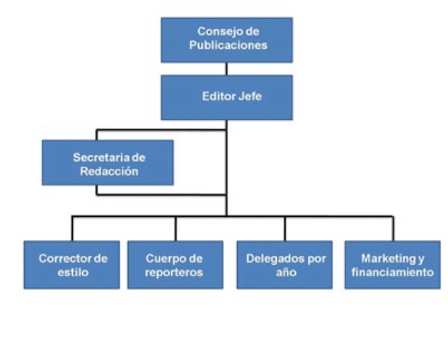 Organigrama Propuesto Para El Periódico Digital-laboratorio - Organigrama De Un Periodico Digital Clipart (850x479), Png Download