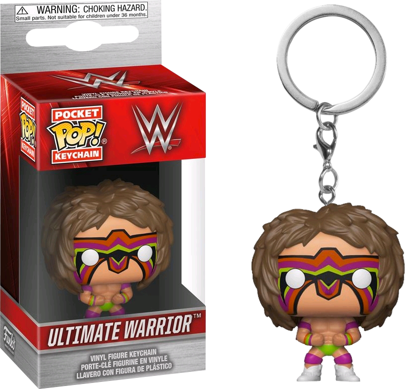 Funko Pop Vinyl - Wwe Ultimate Warrior Pocket Pop Clipart (806x774), Png Download