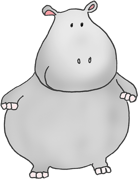 Cartoon Hippo Clipart - Png Download (531x669), Png Download