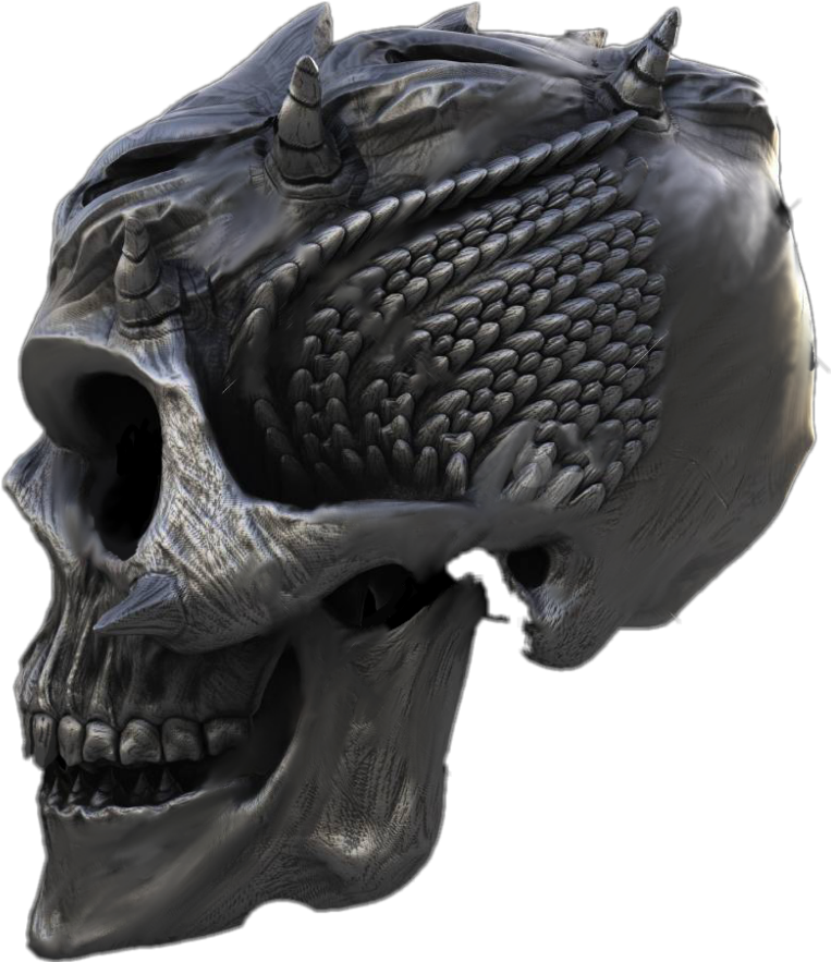 #skull #freetoedit # Side View Clipart (1024x1024), Png Download