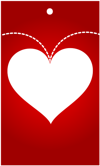 Sticker Tag Price-list Element Promotion Label - Price Tag Heart Clipart (469x720), Png Download