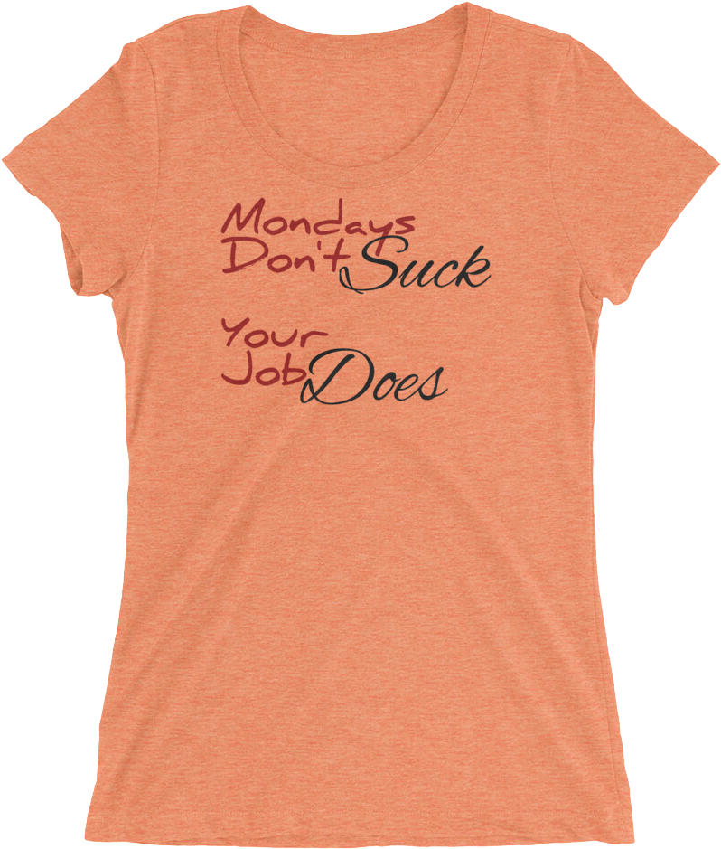 Mondays Ladies' Short Sleeve T-shirt - Active Shirt Clipart (1000x1000), Png Download