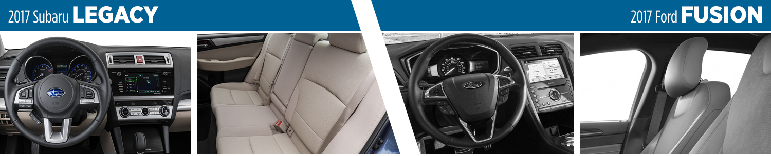 2017 Subaru Legacy Vs 2017 Ford Fusion Interior Comparison - Ford S-max Clipart (1500x305), Png Download