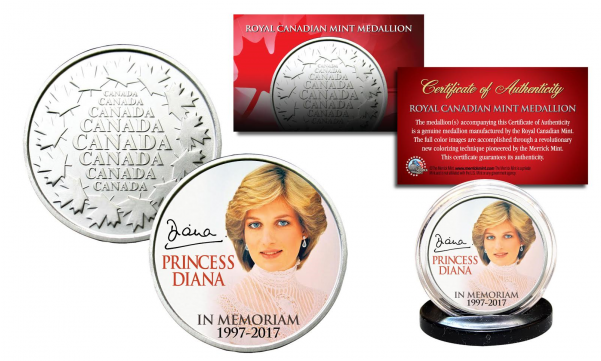 Princess Diana 1997-2017 20th Anniversary Royal Canadian - Canadian Mint Clipart (600x600), Png Download