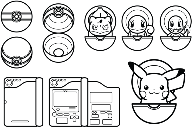 Pokemon Black And White Vector - Pokemon Image Black And White Clipart (700x490), Png Download