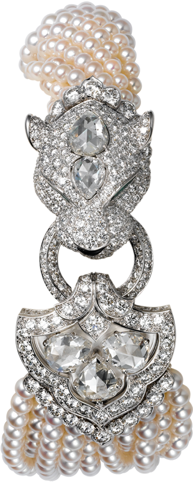 Cartier-watches Exceptional Pieces Panther Head Decor - Body Jewelry Clipart (1000x1000), Png Download