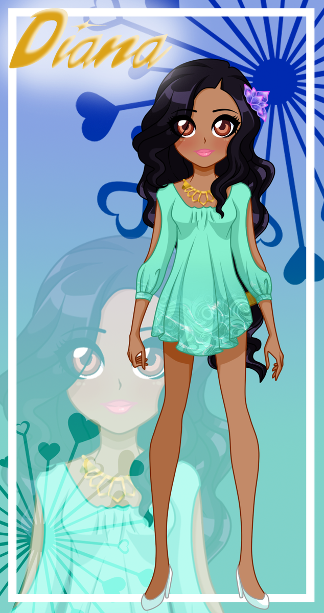 12 Aug - Lolirock Diana Clipart (634x1200), Png Download