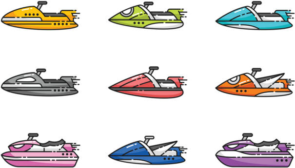 Water Jet Ski Vectors Clipart (700x490), Png Download