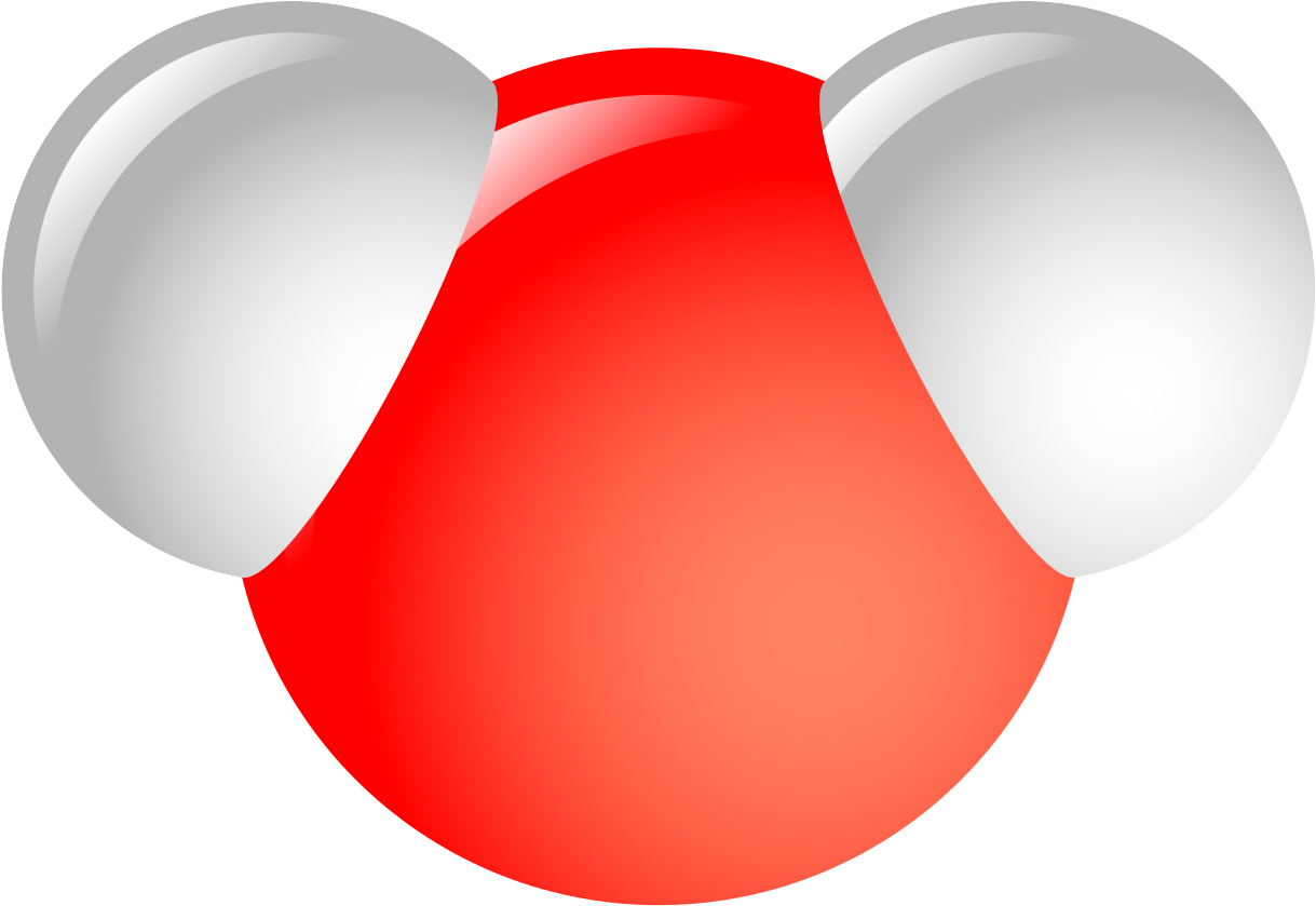 Water Molecule - H20 Space Filling Model Clipart (1280x922), Png Download