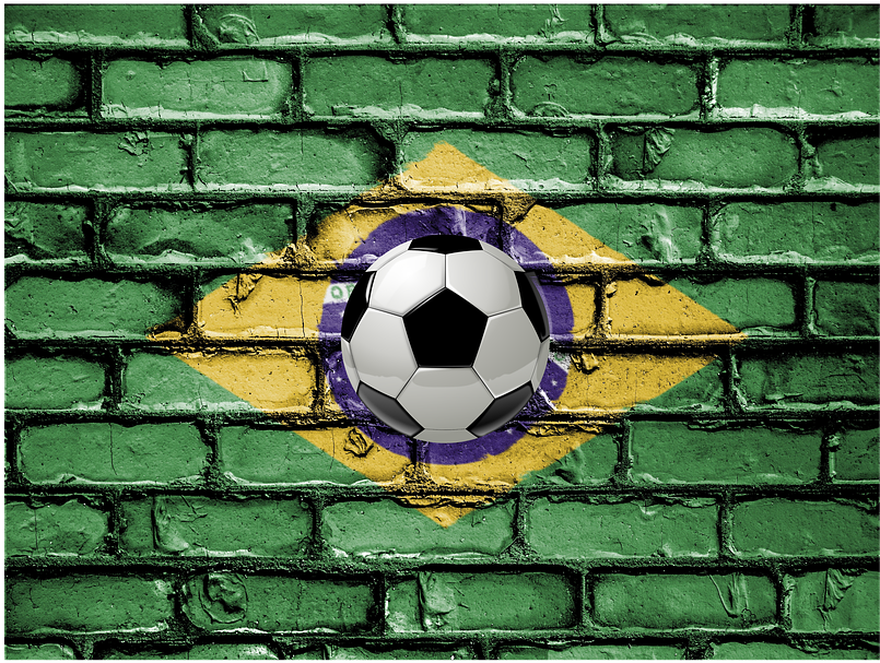 Soccer Brazil Wall Goalie Flag Football Sport - National Anthem Of India Clipart (910x720), Png Download
