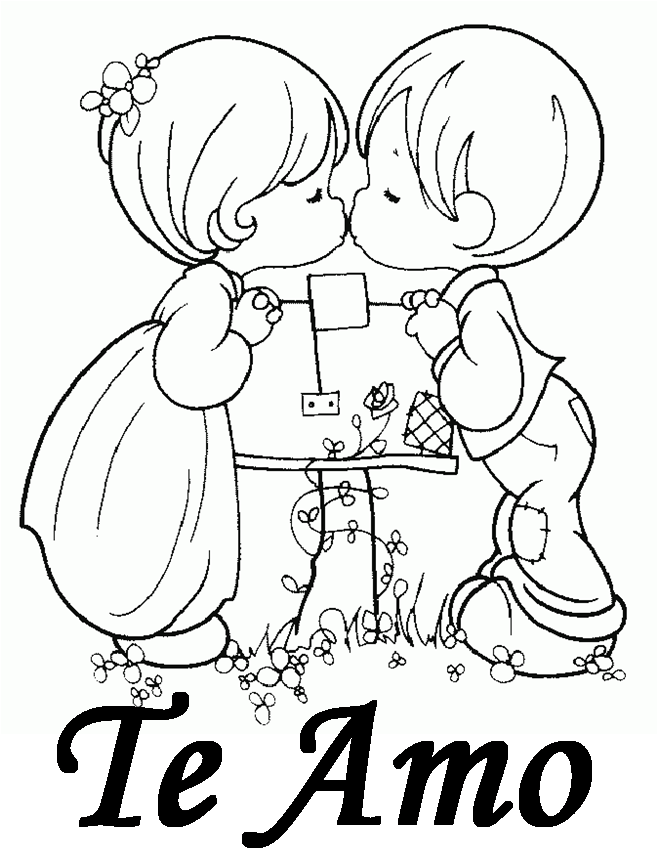 Imagenes Para Dibujar De Amor - Precious Moments Drawings Clipart (784x901), Png Download