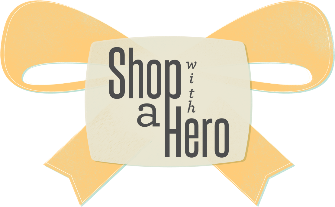 Shop With A Hero - Label Clipart (1109x688), Png Download