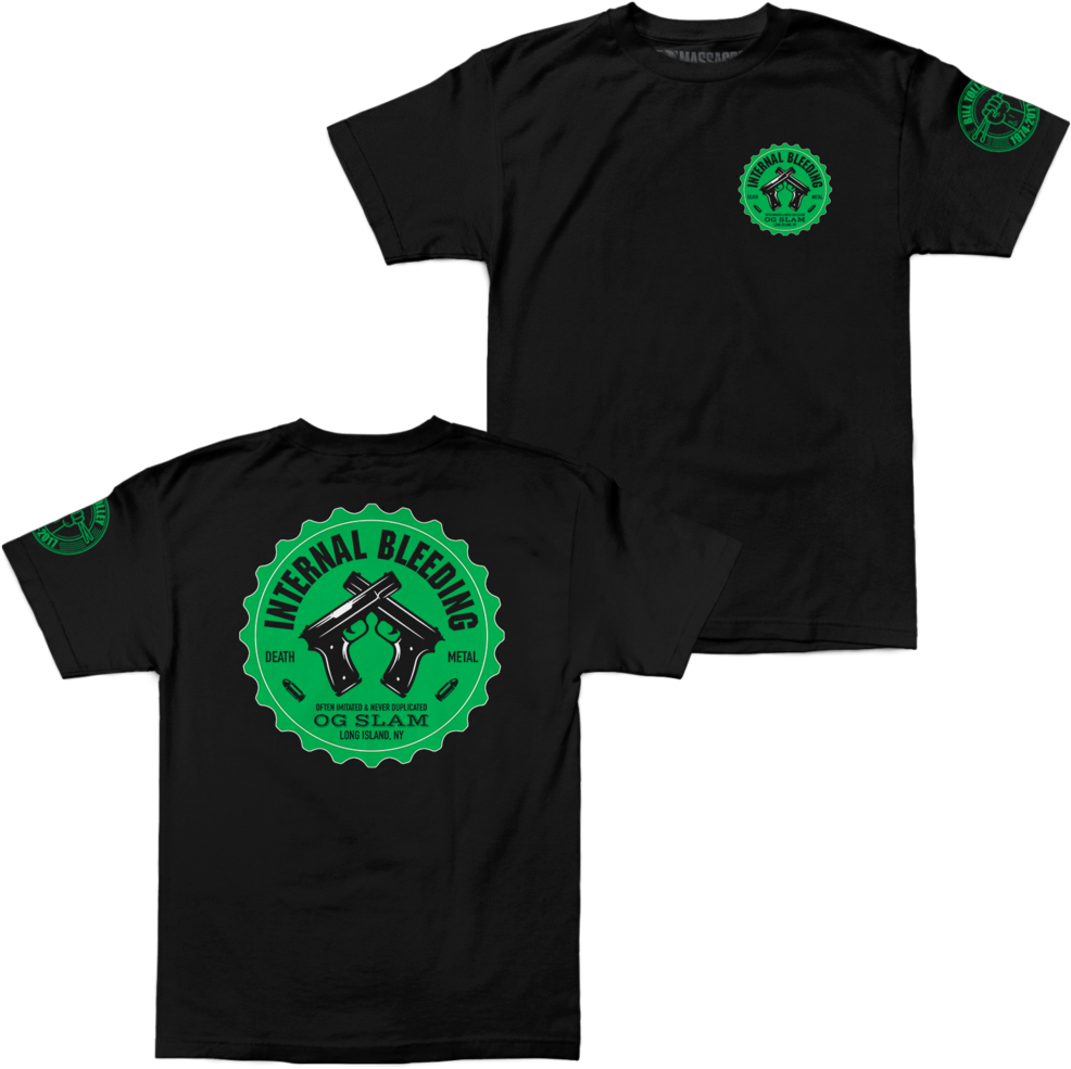 Internal Bleeding "crossed Pistols" Shirt - Internal Bleeding T Shirt Clipart (1024x1024), Png Download