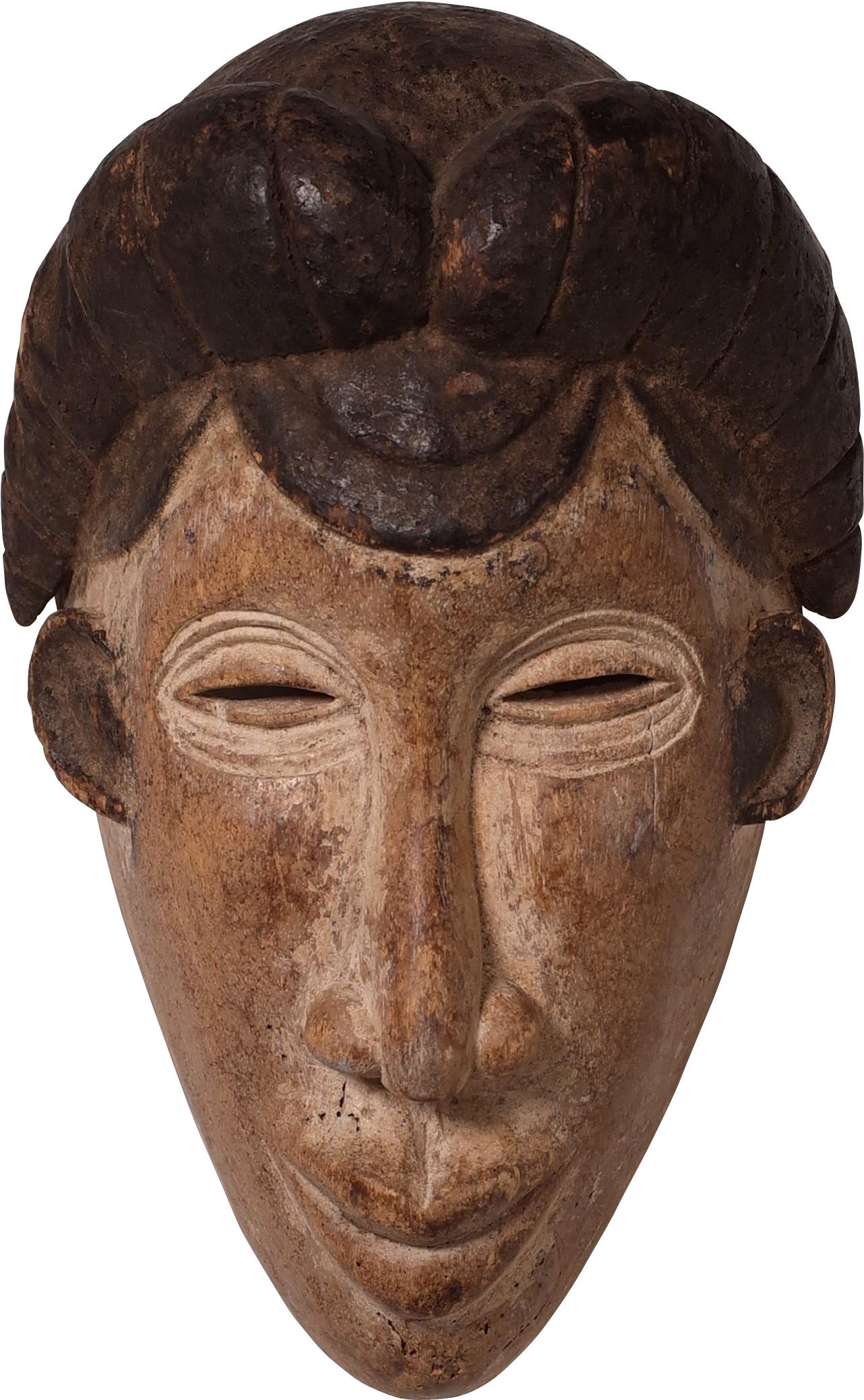 Carved African Mask - Bronze Sculpture Clipart (1454x2196), Png Download