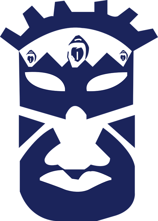 Mask African Ivory Coast - Mascara Da Consciência Negra Colorido Clipart (516x720), Png Download