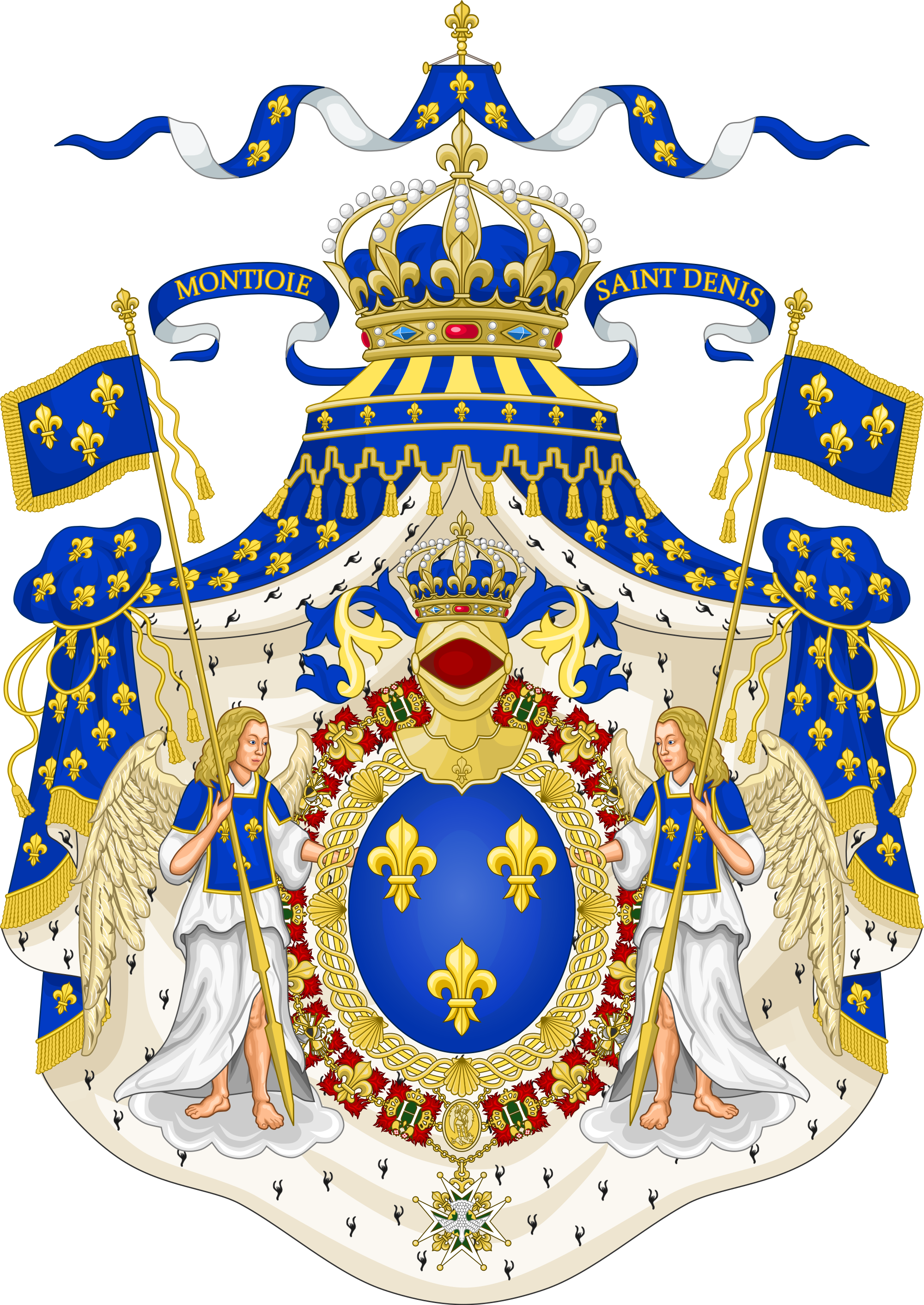 Grand Royal Coat Of Arms Of France - Royal Coat Of Arms Of France Clipart (2000x2824), Png Download