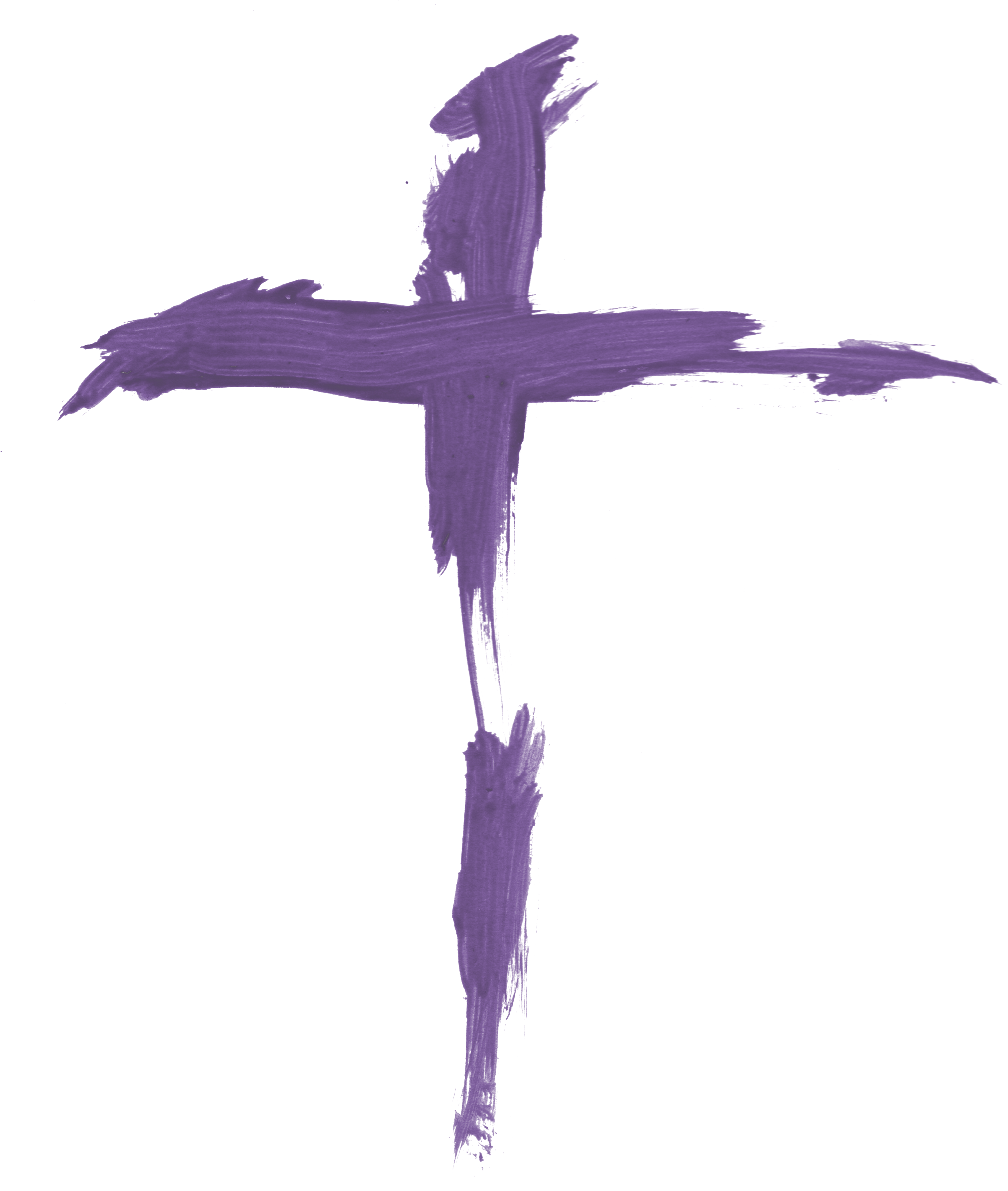 Brush Cross Image Violet T Shirt Design - Cross Brush Png Clipart (4475x5285), Png Download