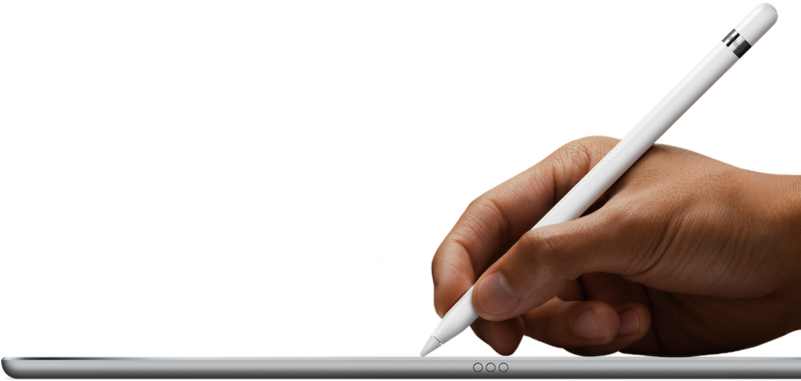 Pencil It's Like A Real Pencil - Apple Iphone Pencil Clipart (800x465), Png Download