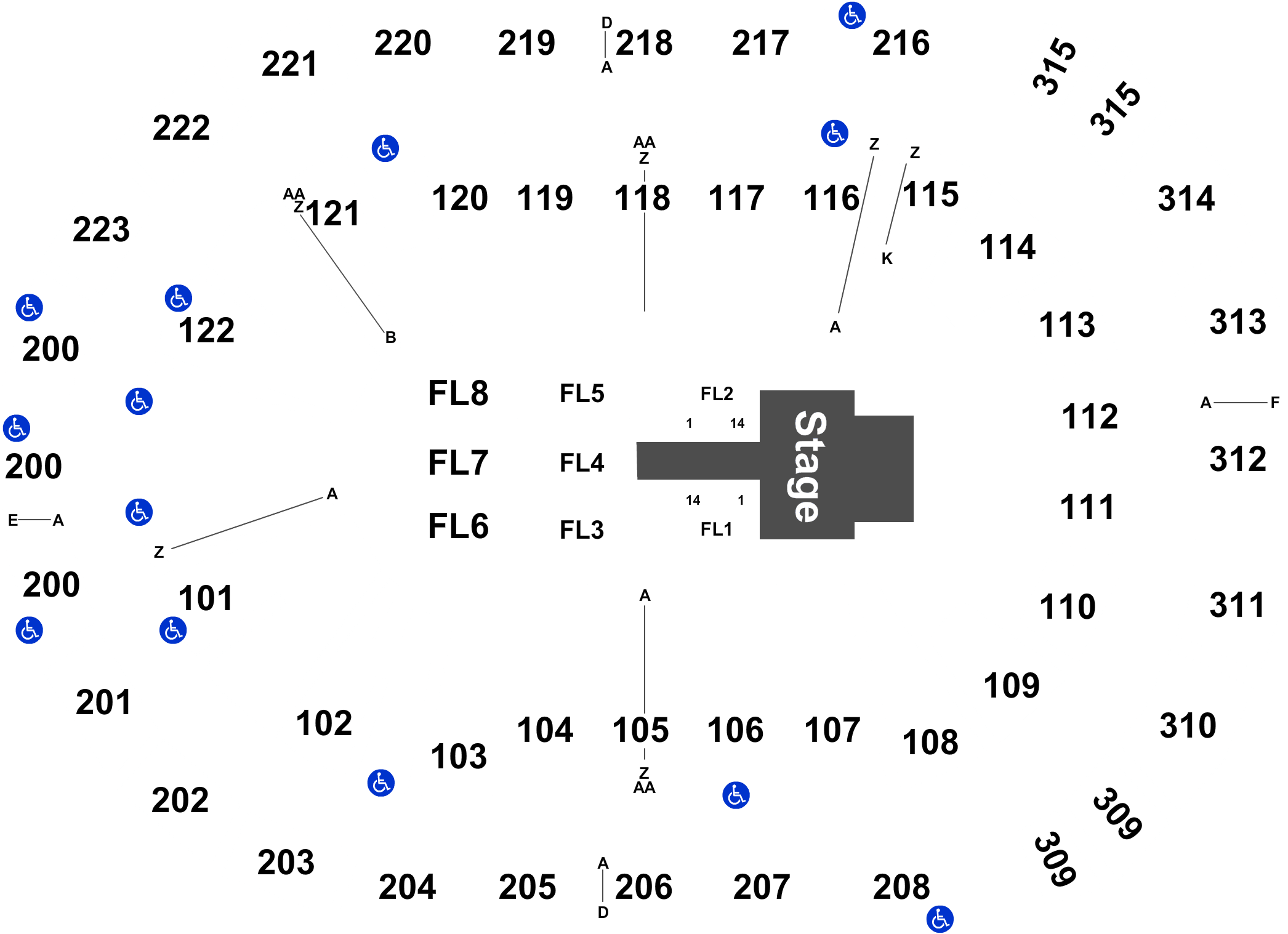 Detailed Infinite Energy Arena Seating Chart Clipart (2100x1560), Png Download