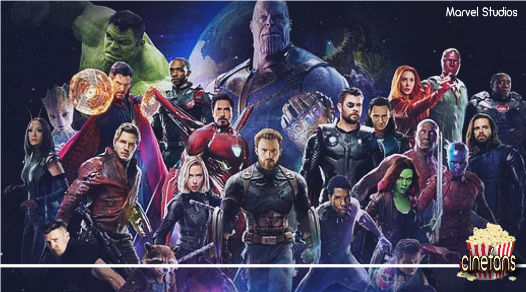 Todos Os Vingadores Junto Com Thanos Promovendo O Vingadores - All Avengers Character Poster Clipart (1096x641), Png Download