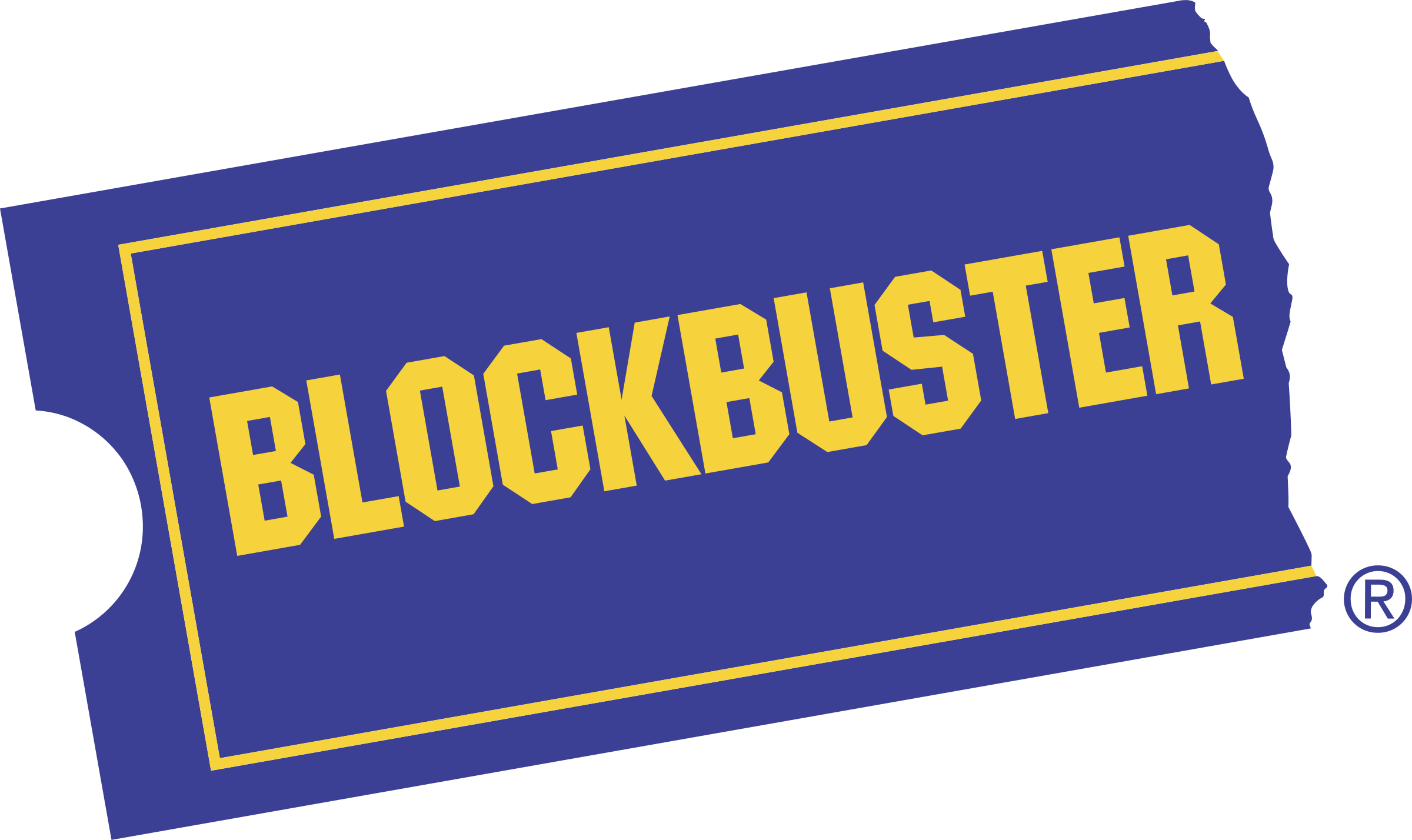 Blockbuster Video 1 Logo Png Transparent - Blockbuster Logo Vector Clipart (2400x1428), Png Download