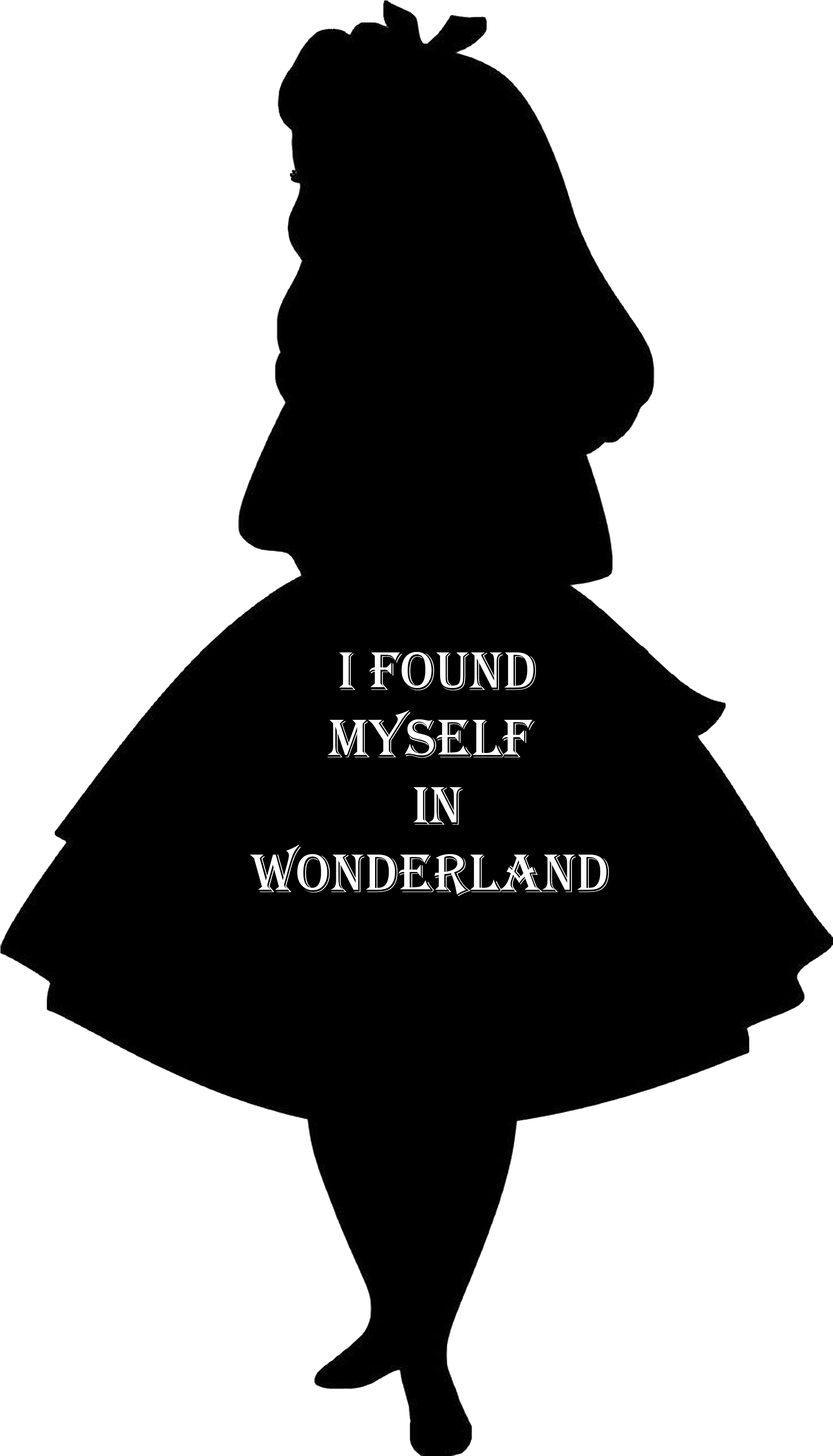 I Have A Huge Obsession With Alice In Wonderland Disney - Silhouette Alice In Wonderland Clipart - Png Download (1781x3111), Png Download