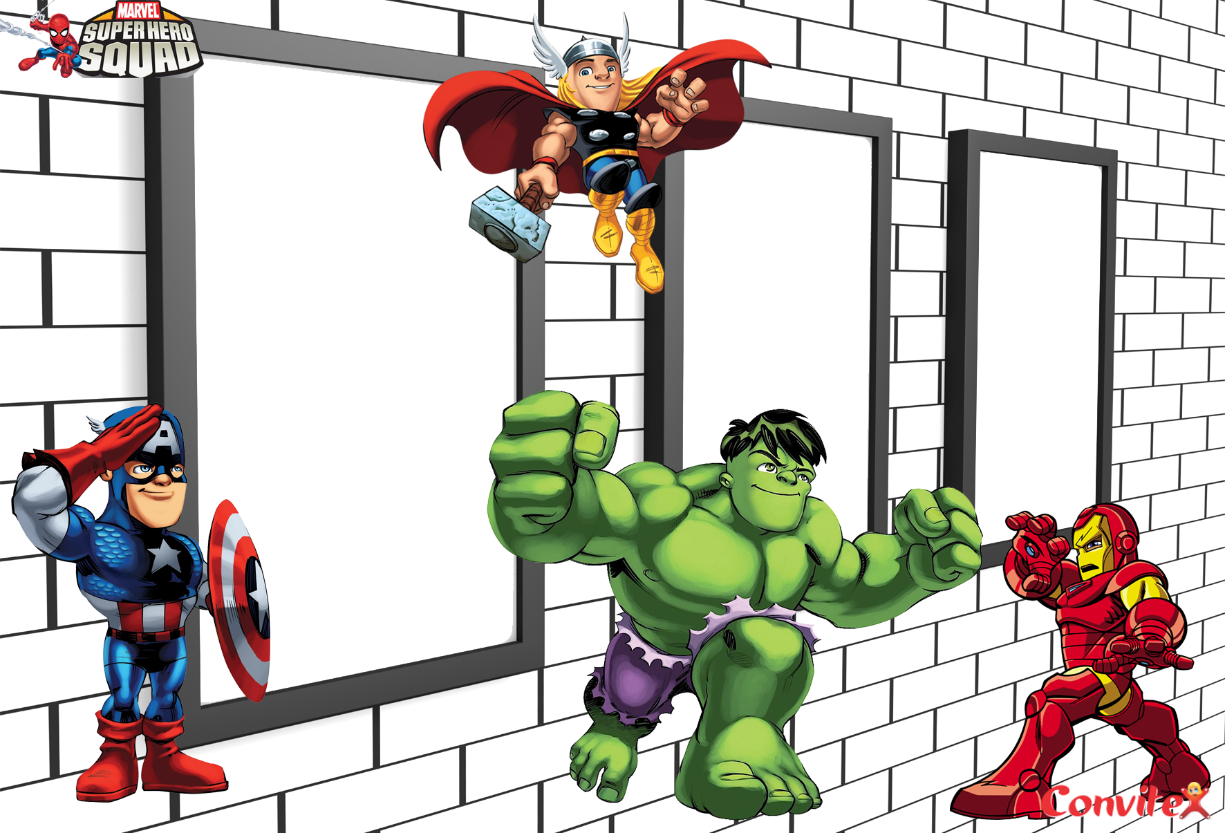 Anúncios - Moldura Para Foto Super Herois Clipart (1772x1205), Png Download