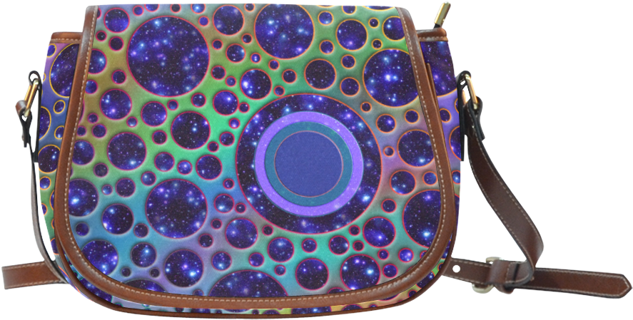 Universe Dots Grid Colored Pattern Saddle Bag/small - Handbag Clipart (1000x1000), Png Download