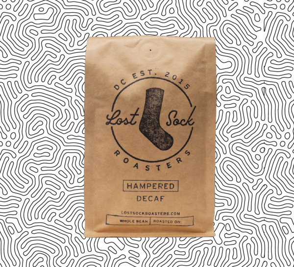 Hampered, Decaf 12oz Lost Sock Roasters - Illustration Clipart (600x545), Png Download