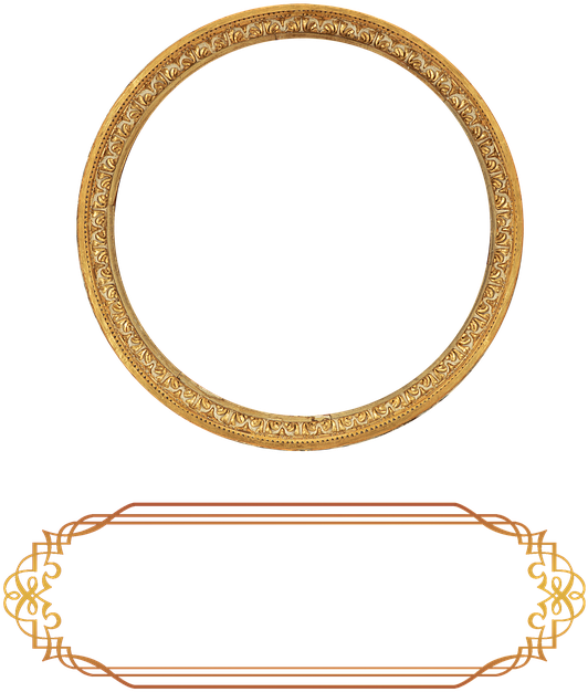 Frame, Photo Frame, Tracery, Design, Ornament - Frame Redonda Dourada Png Clipart (576x720), Png Download
