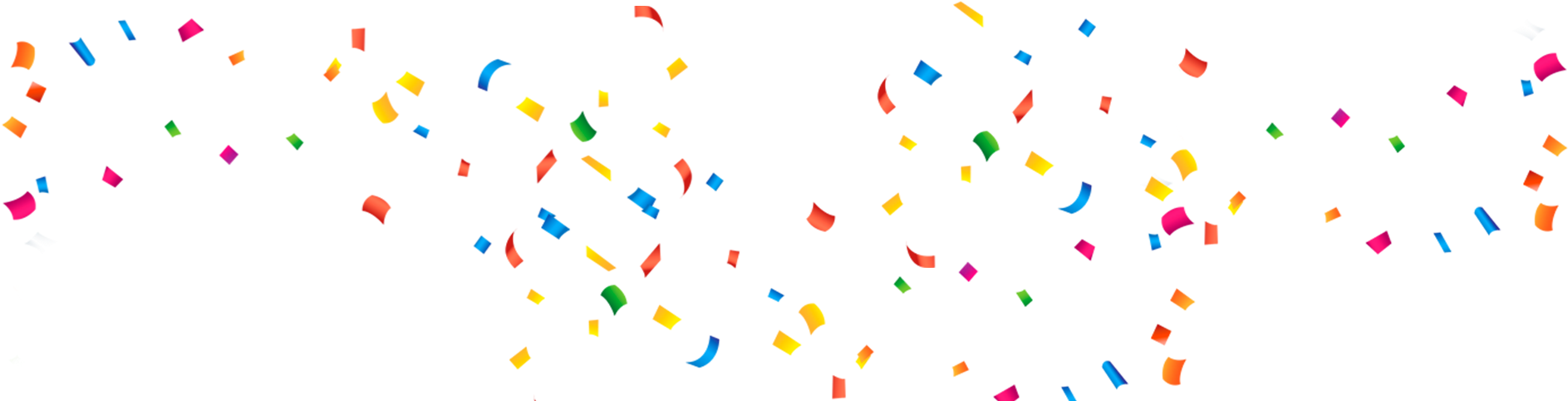 Confeti Clipart (1918x495), Png Download