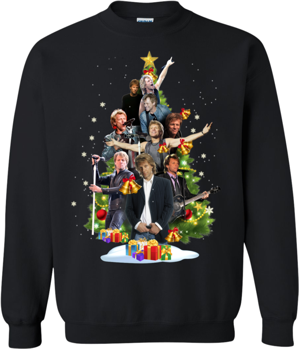 Bon Jovi Christmas Sweater Clipart (979x1143), Png Download