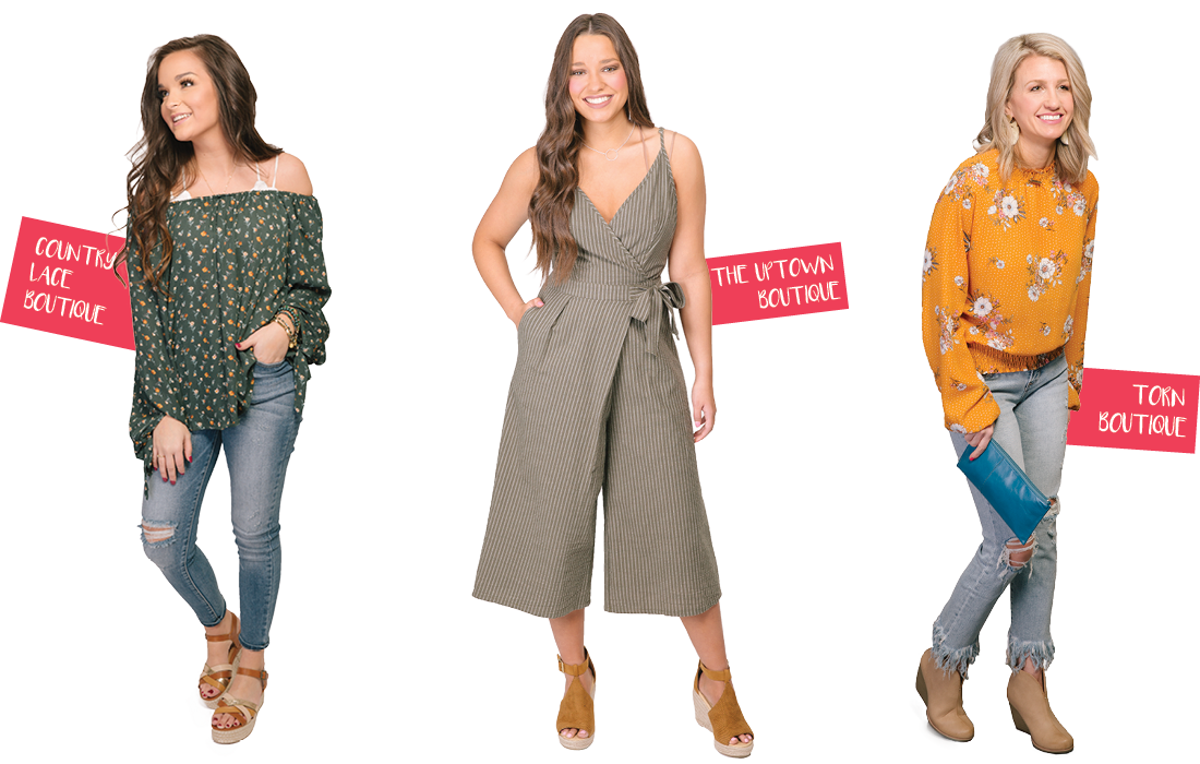 Styles By Country Lace Boutique, The Uptown Boutique - Girl Clipart (1100x700), Png Download