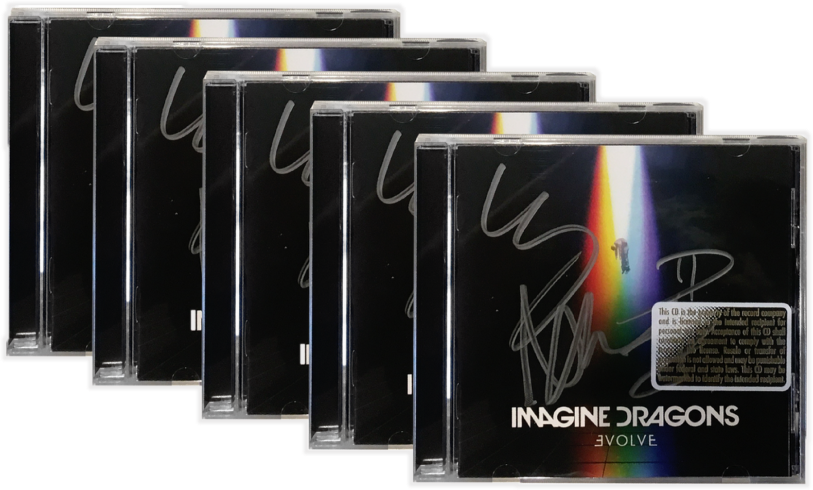 Enter To Win 1 Of 5 Signed "evolve" Cds From Imagine - Autographed Cd Evolve Imagine Dragons Clipart (1672x1009), Png Download
