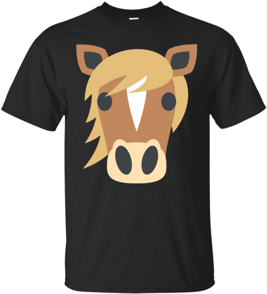 Horse Face Emoji T-shirt - I M Just Here For The Boos Clipart (865x952), Png Download