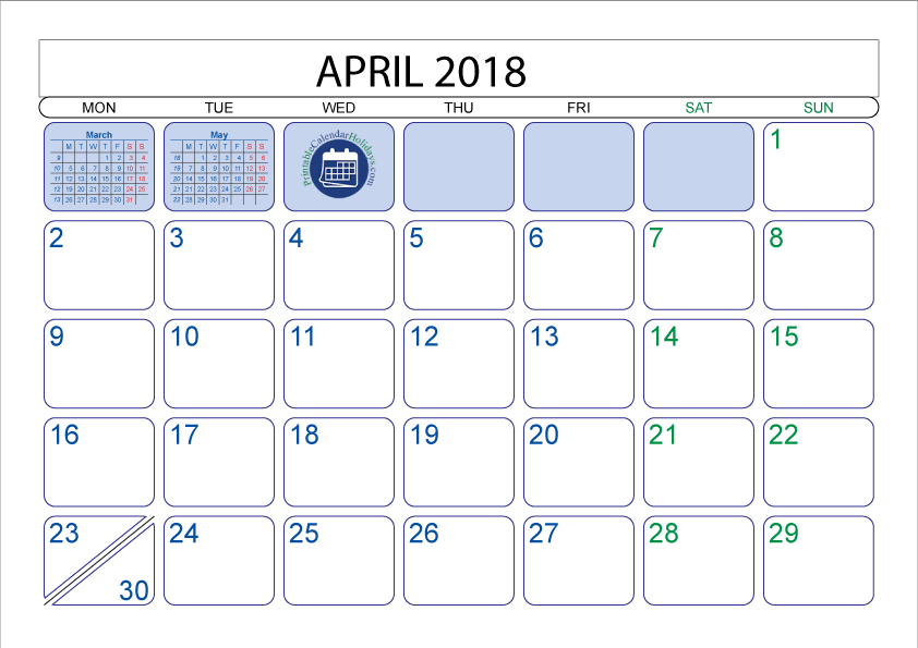 Clip Art Library Download April Printable Calendar - April 2017 Printable Calendar With Holidays - Png Download (842x595), Png Download